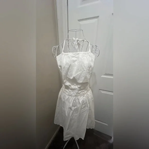 wild fable | Dresses | Wild Fable White Tie Around Neck And Waist Backless  Cotton Dress Sz L | Poshmark